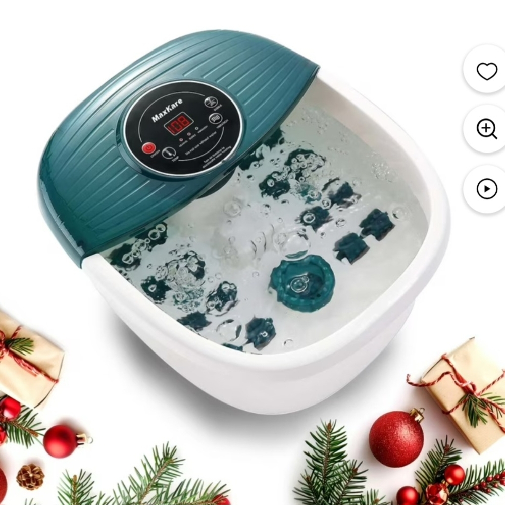 MaxKare Foot Spa Bath Massager - Green and White
